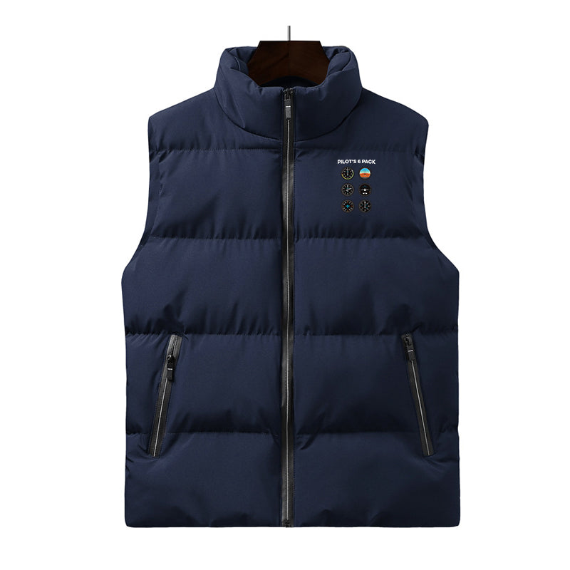 Pilot's 6 Pack Designed Puffy Vests