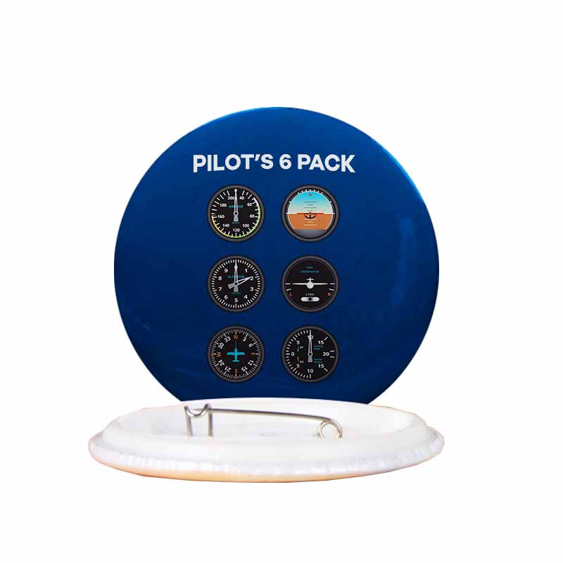 Pilot's 6 Pack Designed Pins