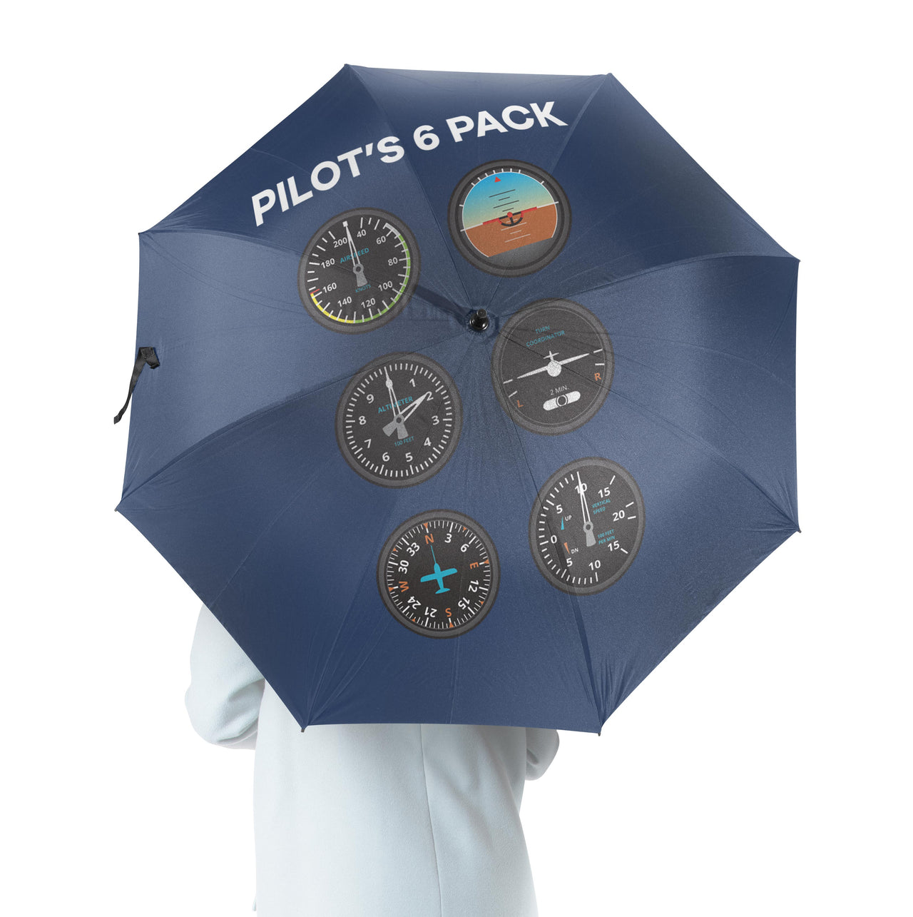 Pilot's 6 Pack Designed Umbrella