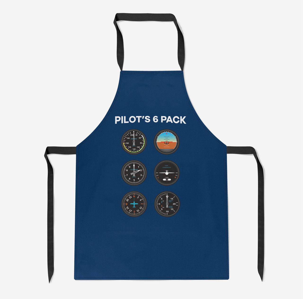 Pilot's 6 Pack Designed Kitchen Aprons