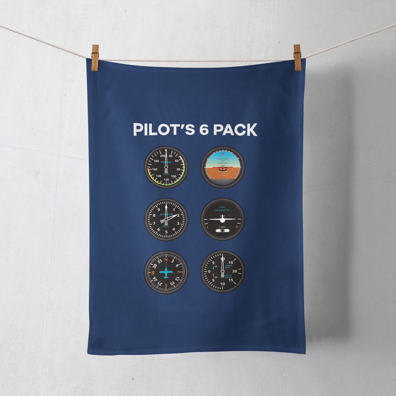 Pilot's 6 Pack Designed Towels