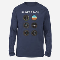 Thumbnail for Pilot's 6 Pack Designed Long-Sleeve T-Shirts