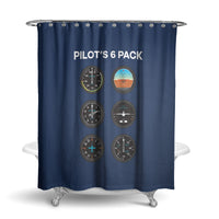 Thumbnail for Pilot's 6 Pack Designed Shower Curtains