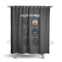 Thumbnail for Pilot's 6 Pack Designed Shower Curtains