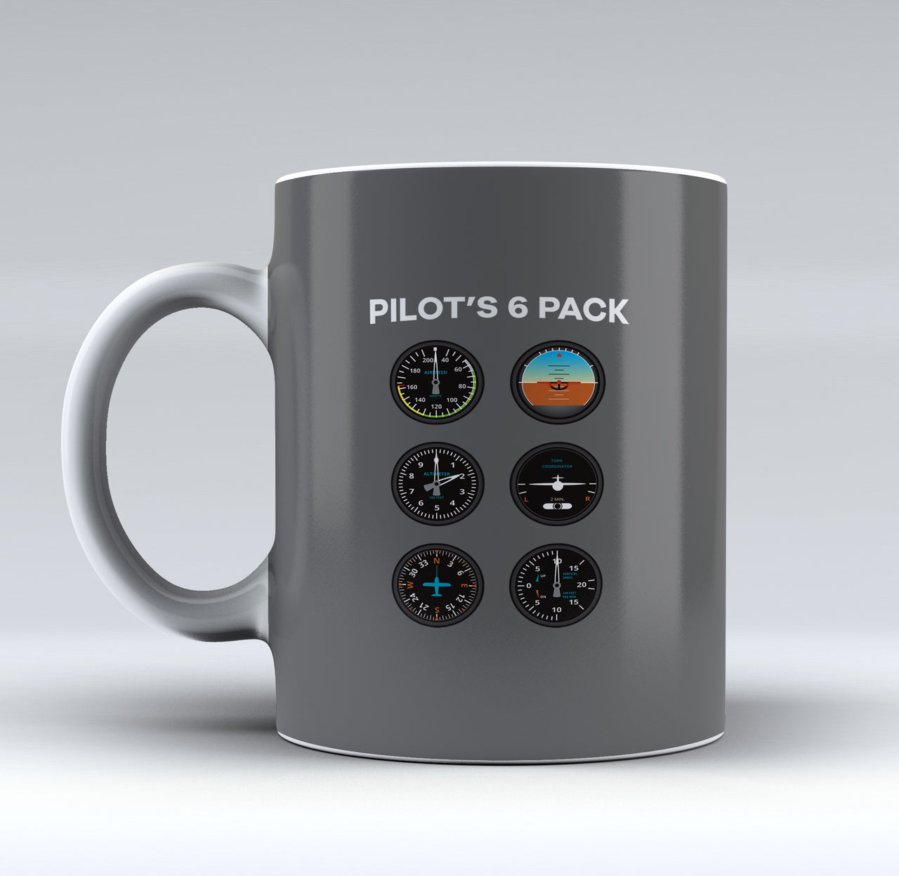 Pilot's 6 Pack Designed Mugs