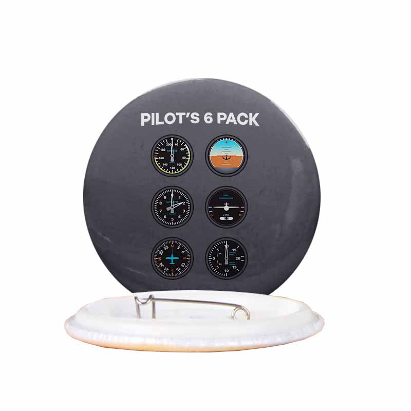 Pilot's 6 Pack Designed Pins