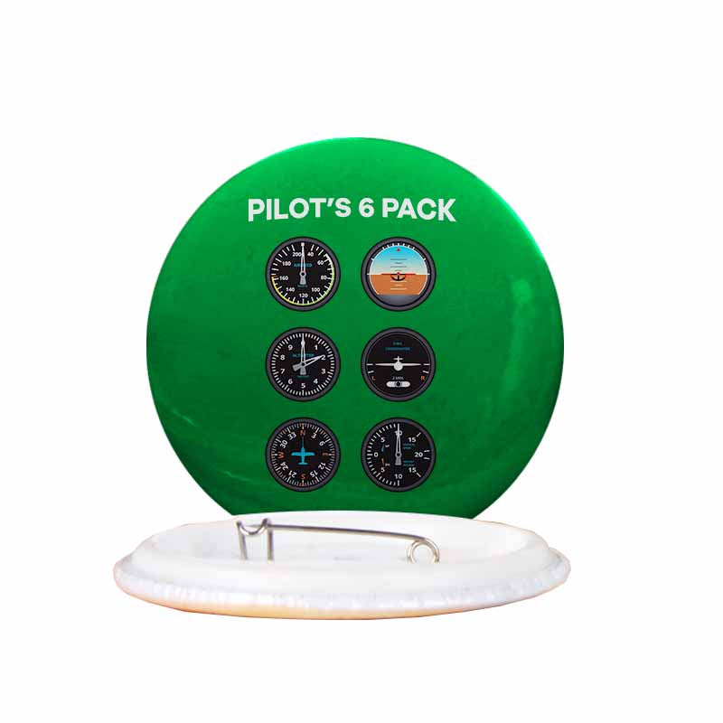Pilot's 6 Pack Designed Pins