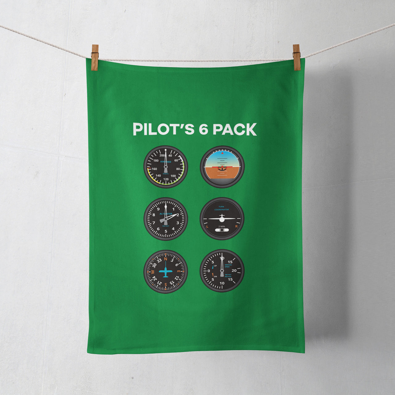 Pilot's 6 Pack Designed Towels