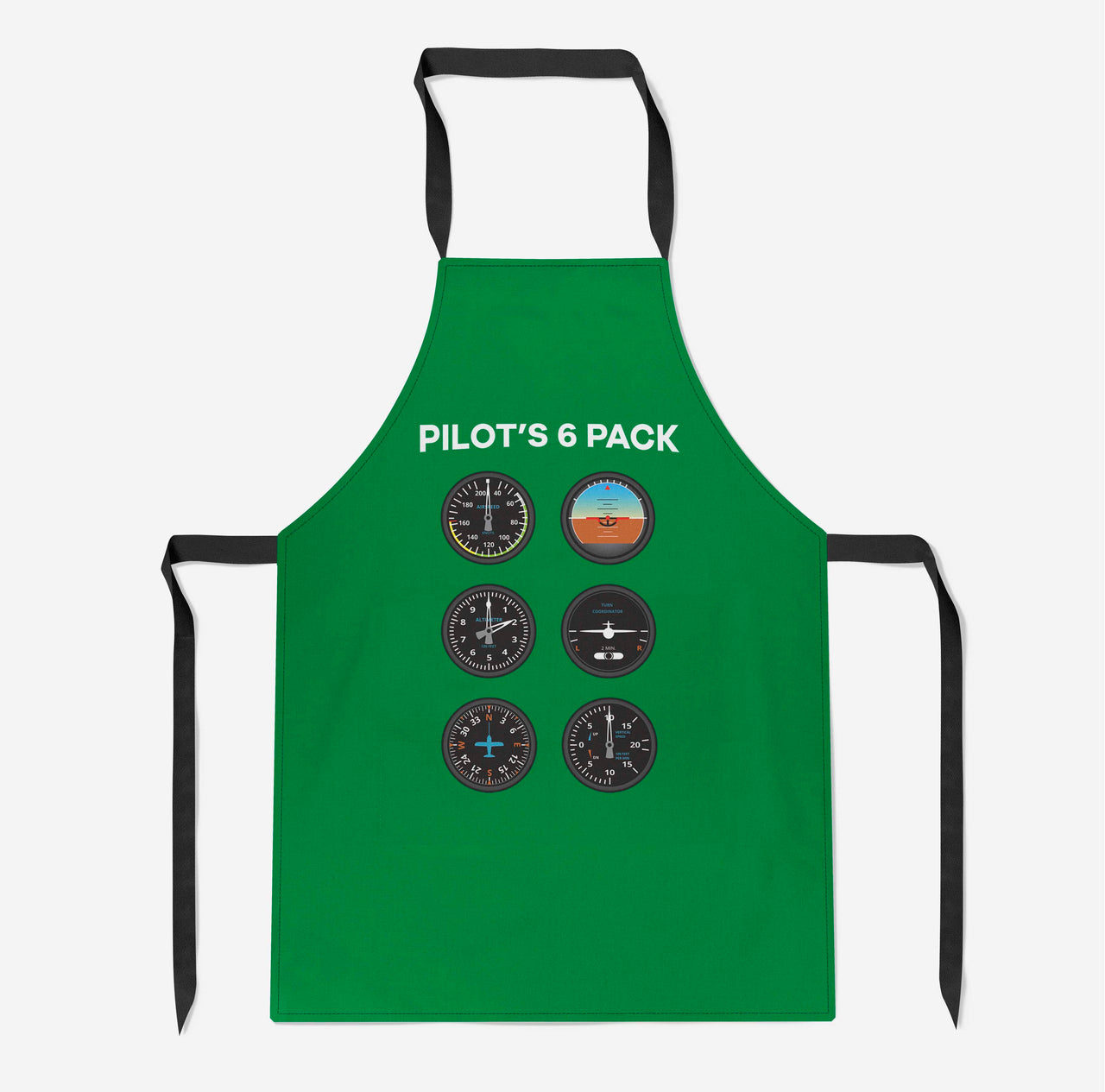 Pilot's 6 Pack Designed Kitchen Aprons