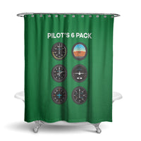 Thumbnail for Pilot's 6 Pack Designed Shower Curtains