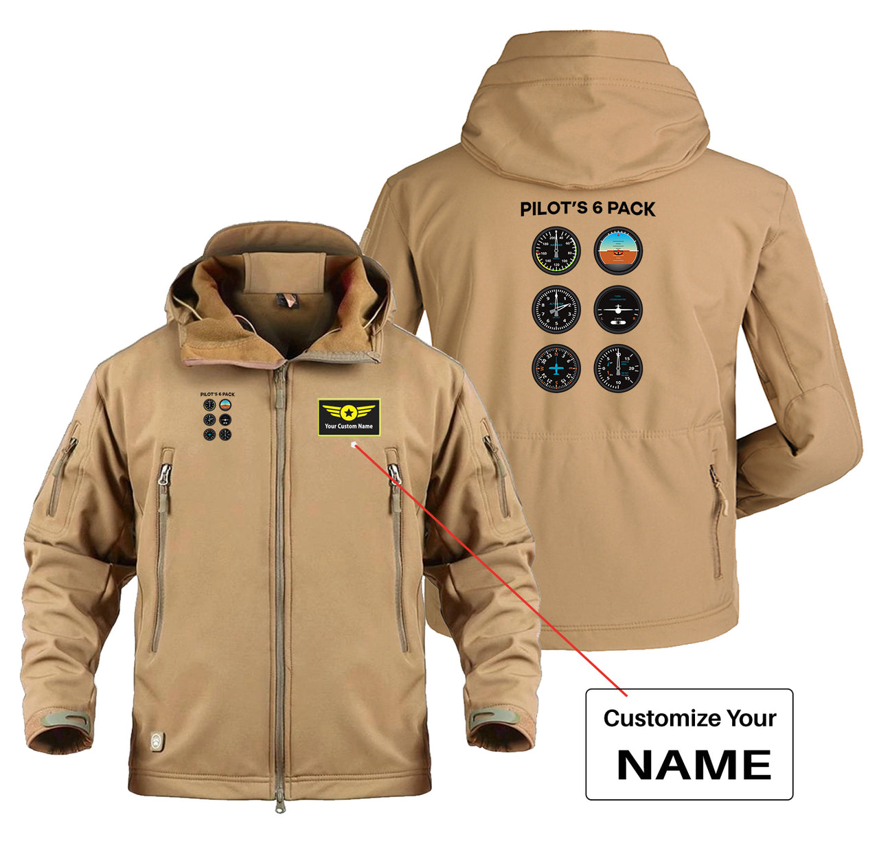 Pilot's 6 Pack Designed Military Jackets (Customizable)