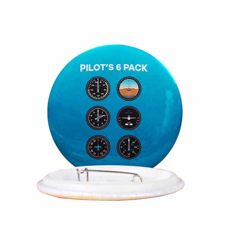 Pilot's 6 Pack Designed Pins