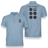 Thumbnail for Pilot's 6 Pack Designed Double Side Polo T-Shirts