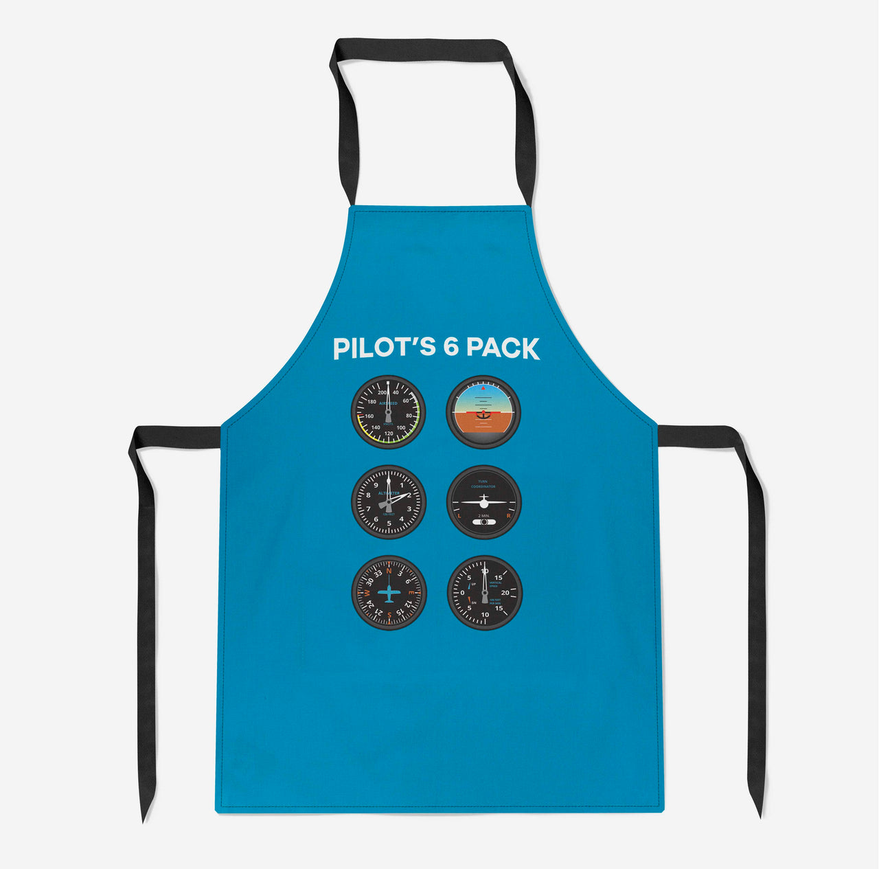 Pilot's 6 Pack Designed Kitchen Aprons