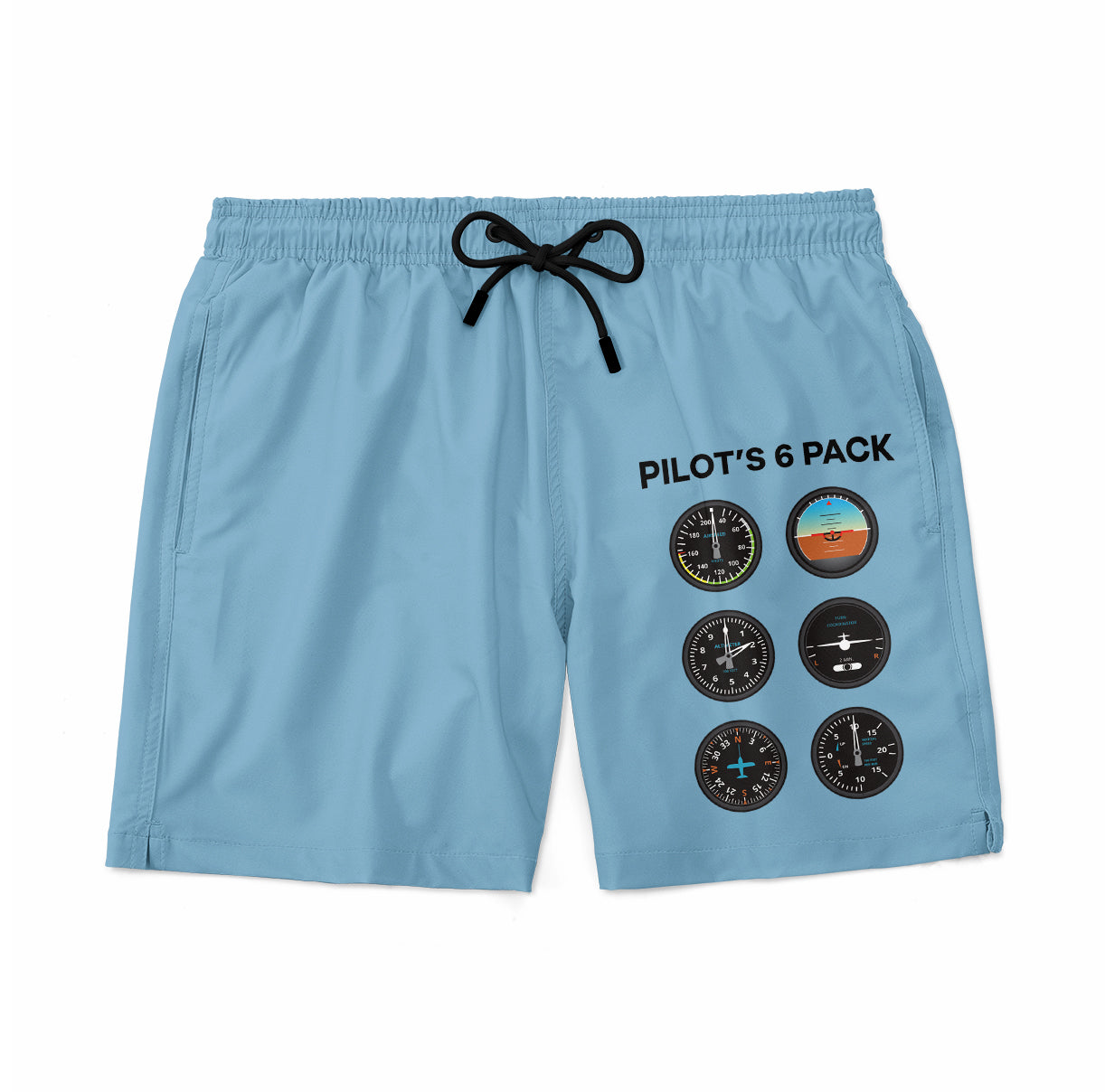 Pilot's 6 Pack Designed Swim Trunks & Shorts