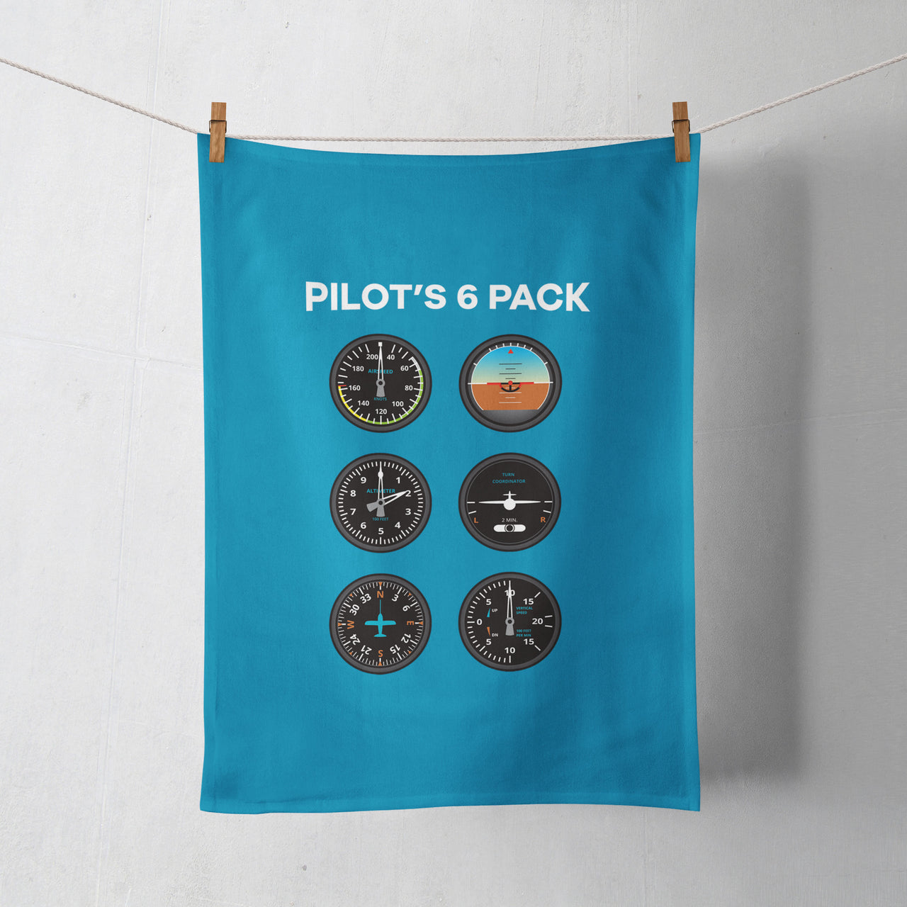 Pilot's 6 Pack Designed Towels