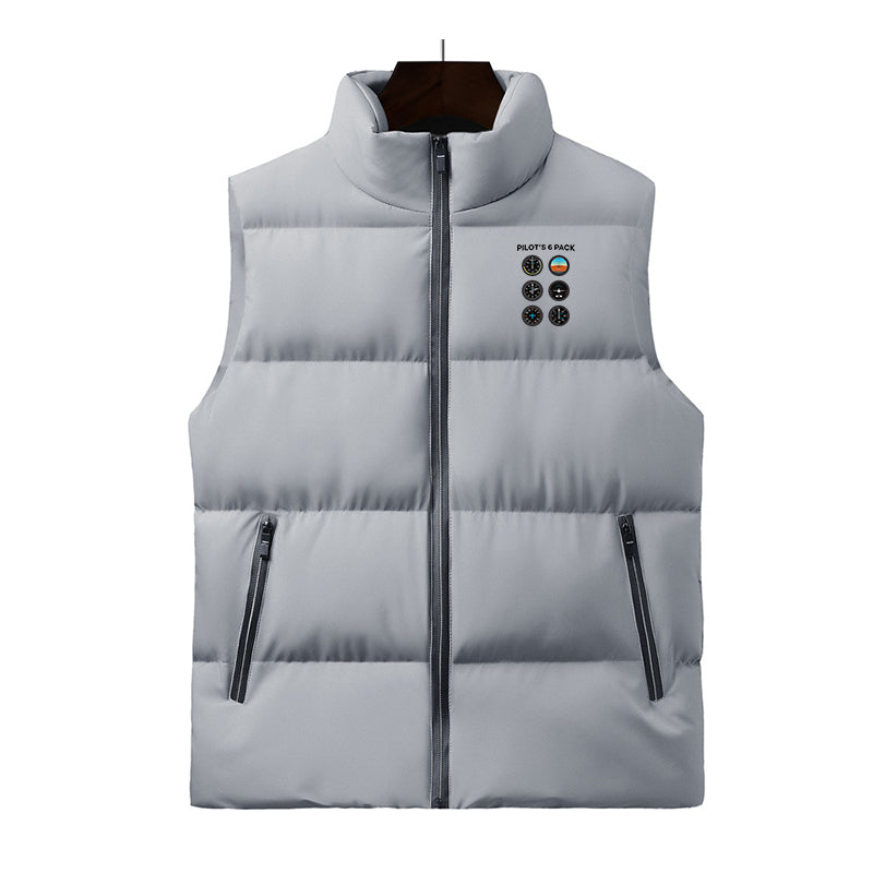 Pilot's 6 Pack Designed Puffy Vests