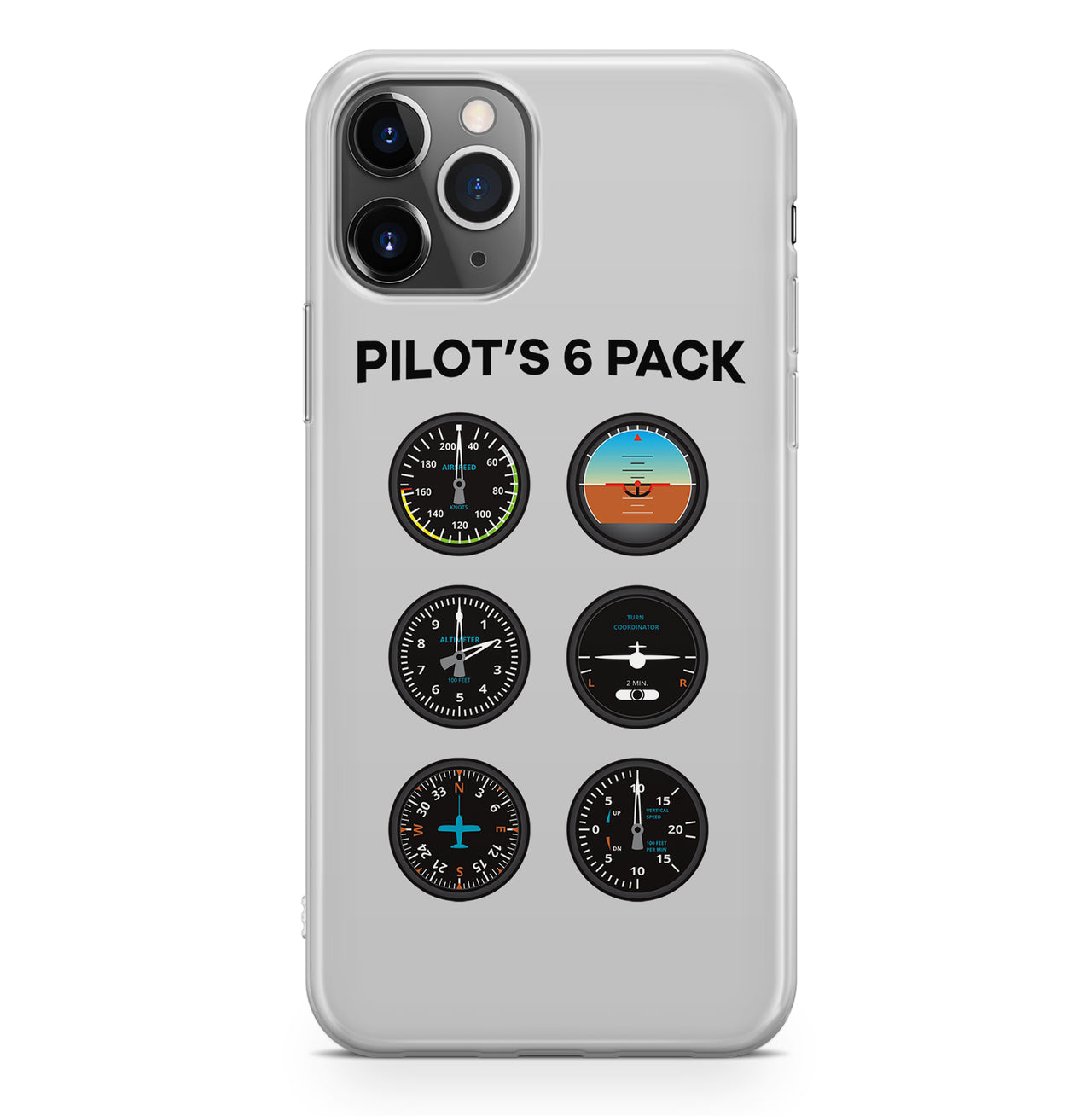 Pilot's 6 Pack Designed iPhone Cases