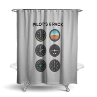 Thumbnail for Pilot's 6 Pack Designed Shower Curtains