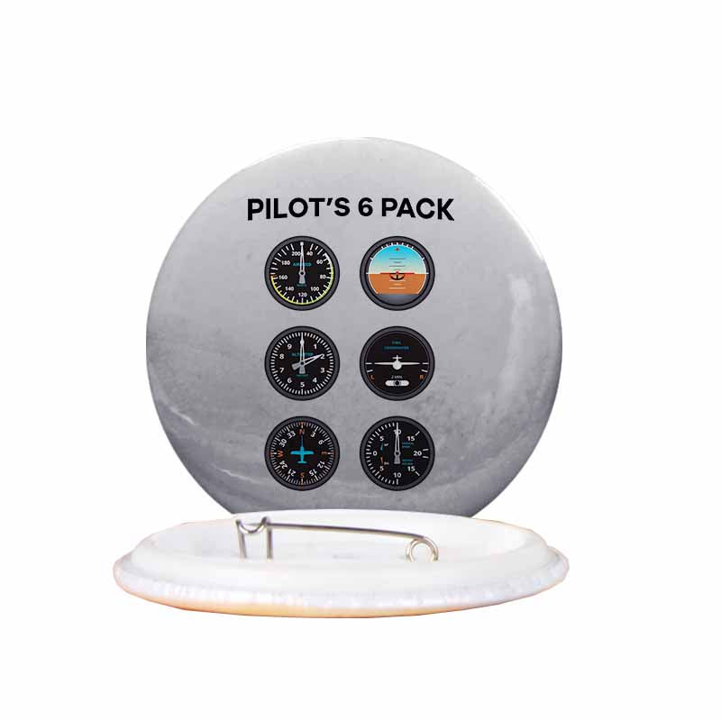 Pilot's 6 Pack Designed Pins