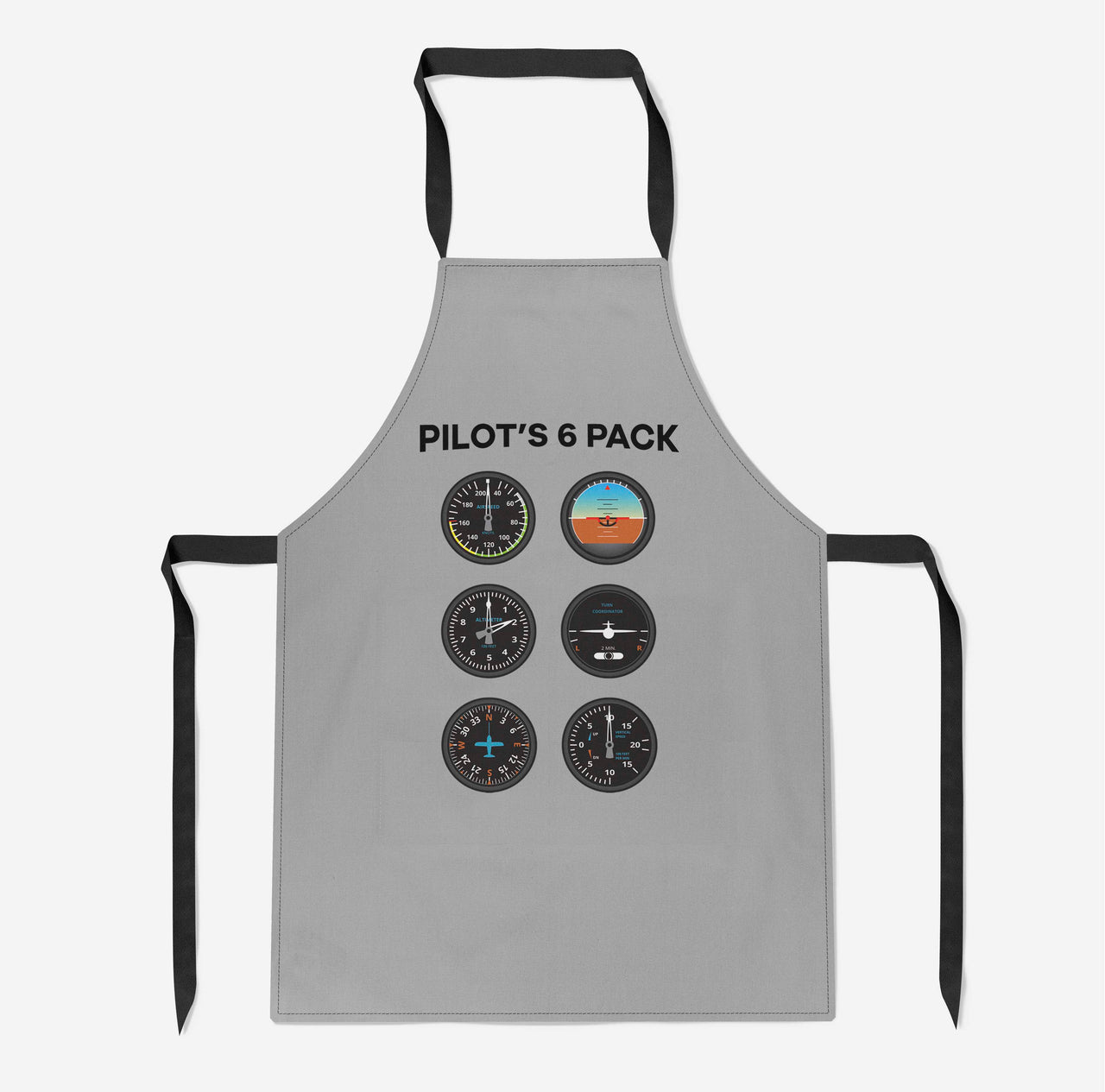 Pilot's 6 Pack Designed Kitchen Aprons