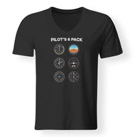 Thumbnail for Pilot's 6 Pack Designed V-Neck T-Shirts