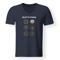 Thumbnail for Pilot's 6 Pack Designed V-Neck T-Shirts