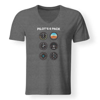Thumbnail for Pilot's 6 Pack Designed V-Neck T-Shirts