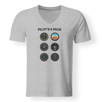 Thumbnail for Pilot's 6 Pack Designed V-Neck T-Shirts