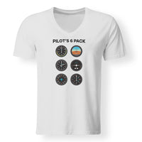 Thumbnail for Pilot's 6 Pack Designed V-Neck T-Shirts
