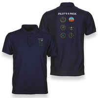 Thumbnail for Pilot's 6 Pack Designed Double Side Polo T-Shirts