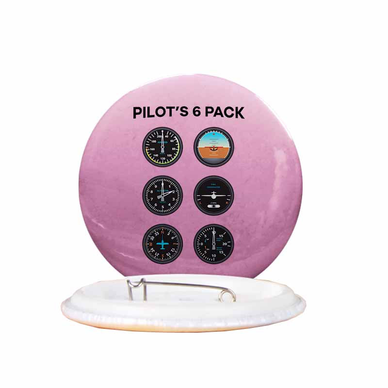 Pilot's 6 Pack Designed Pins