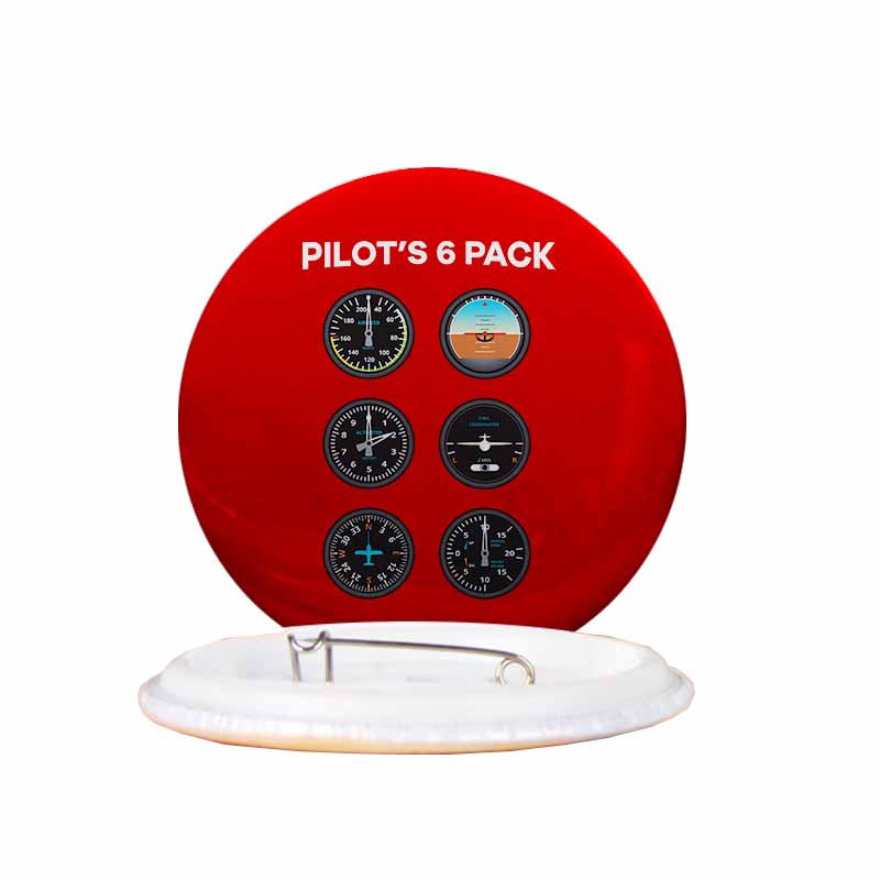Pilot's 6 Pack Designed Pins