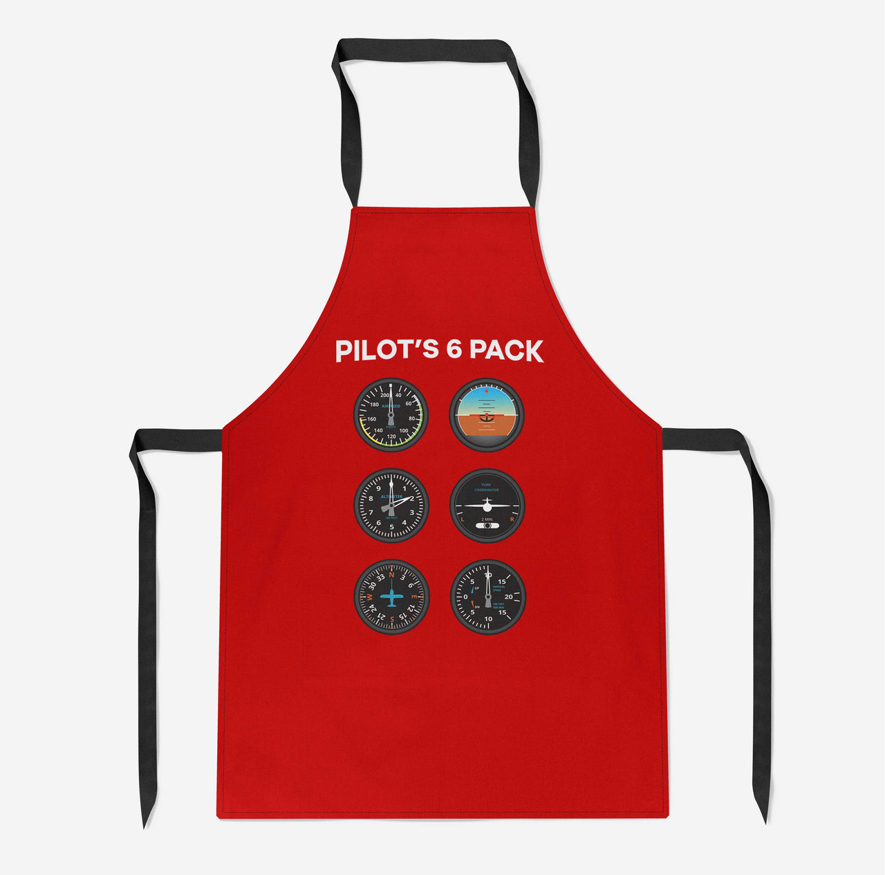 Pilot's 6 Pack Designed Kitchen Aprons