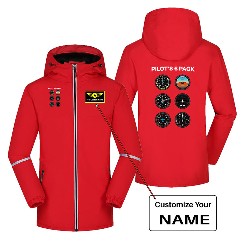 Pilot's 6 Pack Designed Rain Coats & Jackets