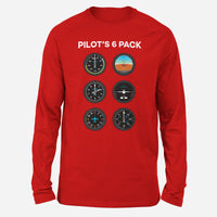 Thumbnail for Pilot's 6 Pack Designed Long-Sleeve T-Shirts