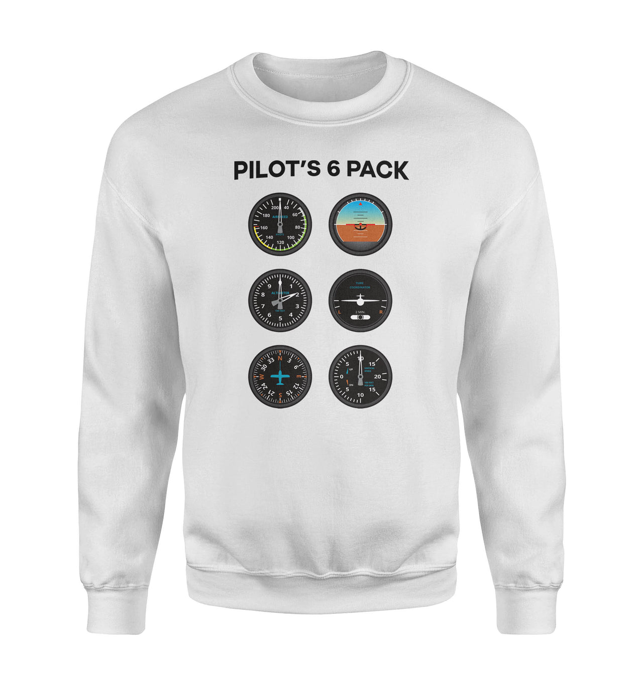 Pilot's 6 Pack Designed Sweatshirts