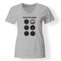 Thumbnail for Pilot's 6 Pack Designed V-Neck T-Shirts
