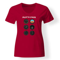 Thumbnail for Pilot's 6 Pack Designed V-Neck T-Shirts