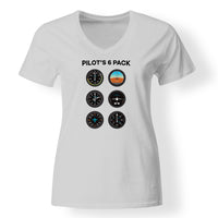 Thumbnail for Pilot's 6 Pack Designed V-Neck T-Shirts