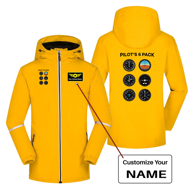 Pilot's 6 Pack Designed Rain Coats & Jackets