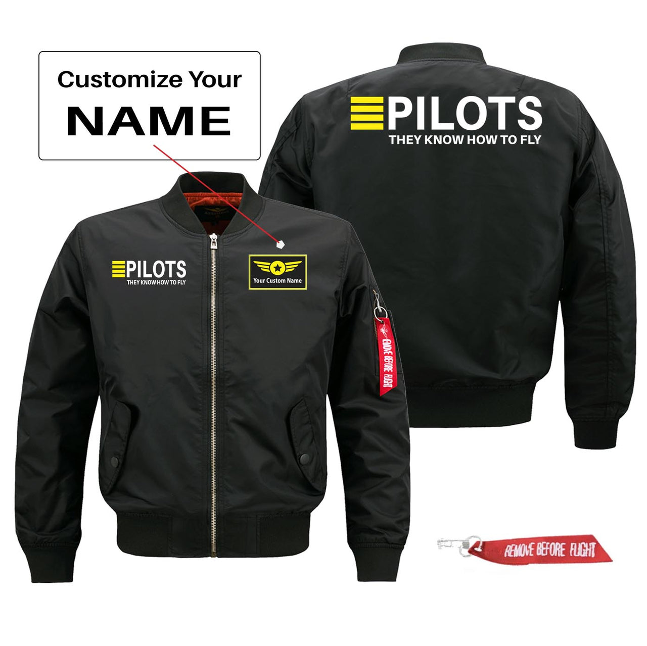 PILOTS They Know How To Fly Designed Pilot Jackets (Customizable)