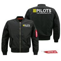 Thumbnail for PILOTS They Know How To Fly Designed Pilot Jackets (Customizable)