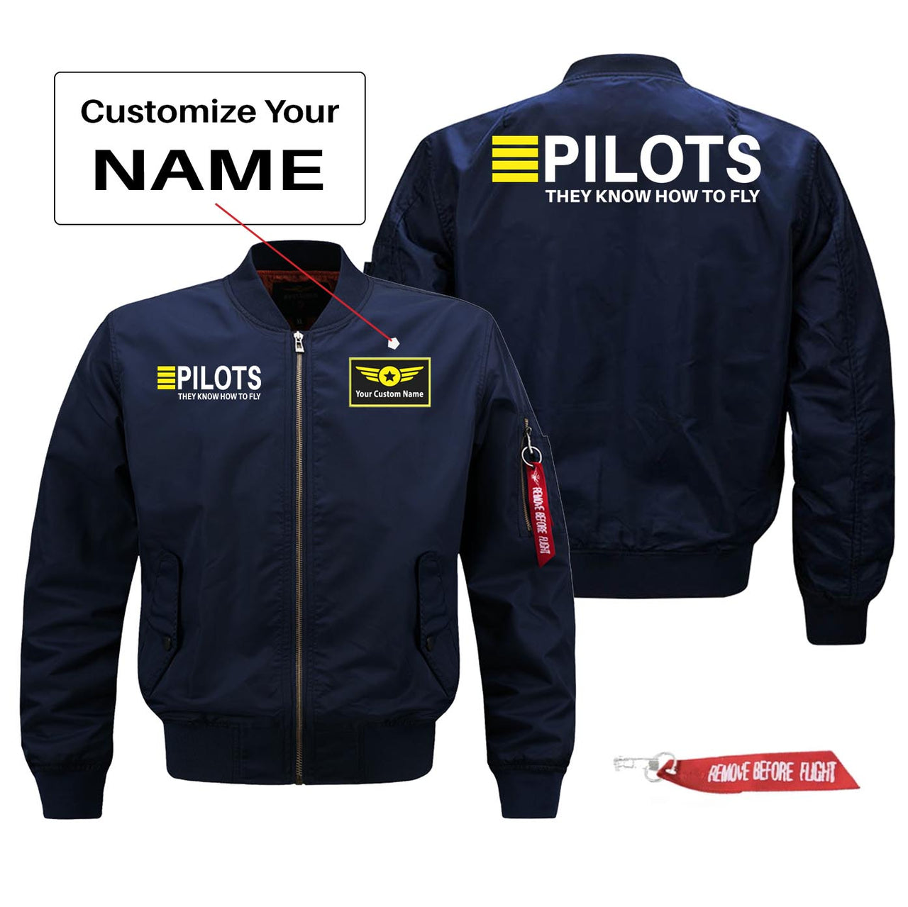 PILOTS They Know How To Fly Designed Pilot Jackets (Customizable)