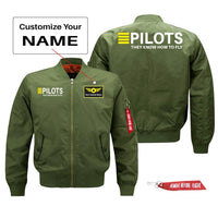 Thumbnail for PILOTS They Know How To Fly Designed Pilot Jackets (Customizable)