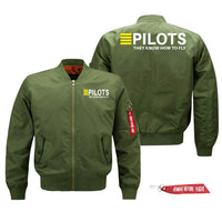 Thumbnail for PILOTS They Know How To Fly Designed Pilot Jackets (Customizable)