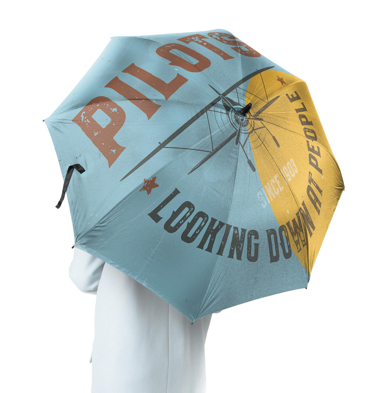 Pilots Looking Down at People Since 1903 Designed Umbrella