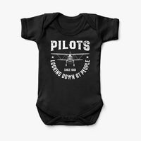 Thumbnail for Pilots Looking Down at People Since 1903 Designed Baby Bodysuits