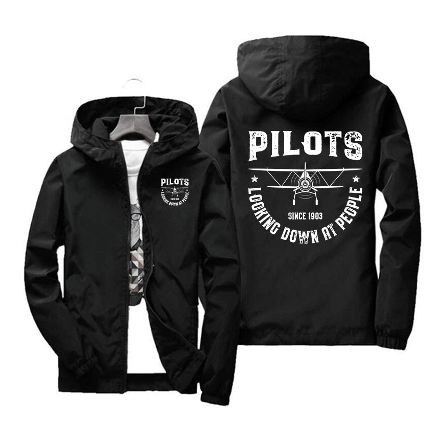 Pilots Looking Down at People Since 1903 Designed Windbreaker Jackets