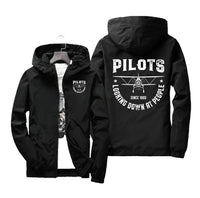 Thumbnail for Pilots Looking Down at People Since 1903 Designed Windbreaker Jackets